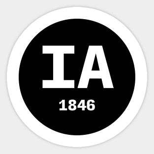 Iowa | IA 1846 Sticker